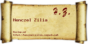 Henczel Zilia névjegykártya